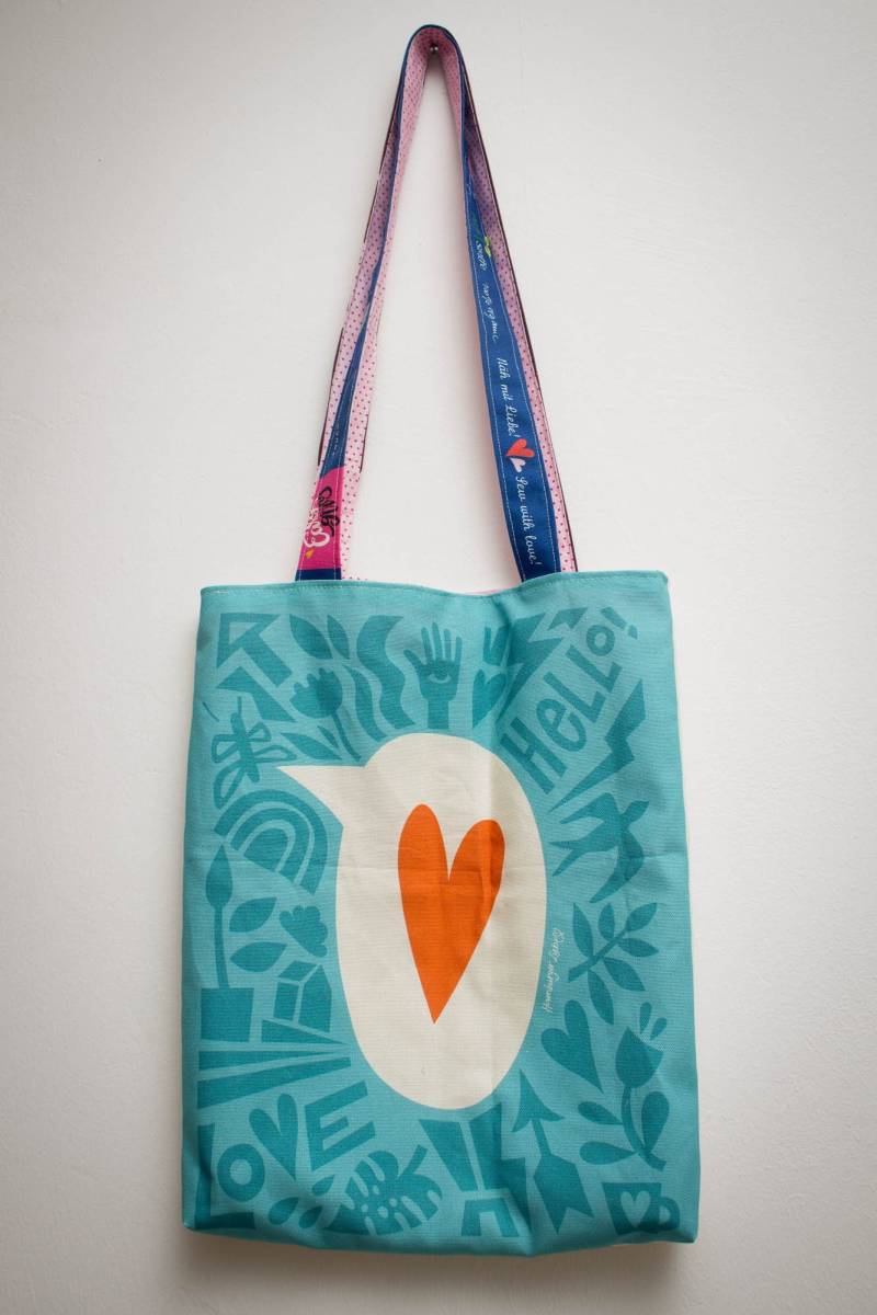 Stoffbeutel, Stofftasche , Shopper, Hamburger Liebe von WolleundStein