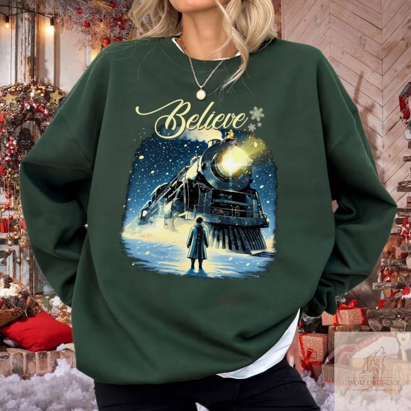 Polar Express Christmas Shirt, Believe Sweatshirt, Train Depot North Pole Holiday Shirt Polar Express Christmas Shirt, Believe Sweatshirt, Train Depot North Pole Holiday Shirt von WollewunderShop
