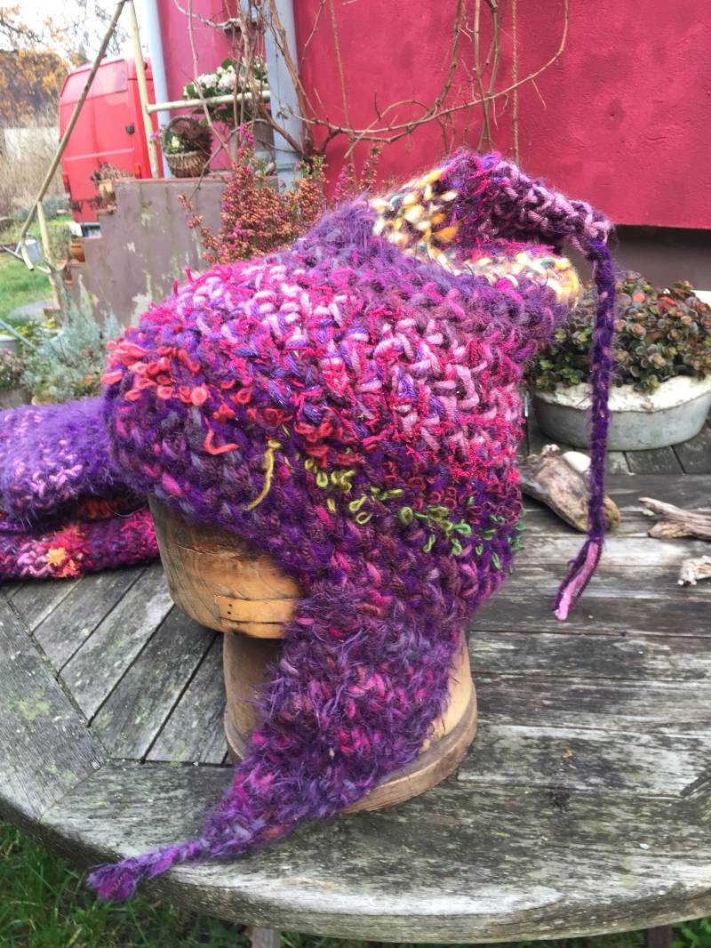 Zipfelmütze Mütze Elfen Feen Zwerge Hut Häkeln Festival Hippie von Wollfeuer