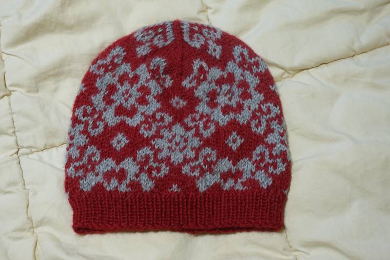 Beanie Strick-Mütze Feines 100% Alpaca Norweger Handgestrickt Gr. S/M | 54-58cm von Wollhandwerk