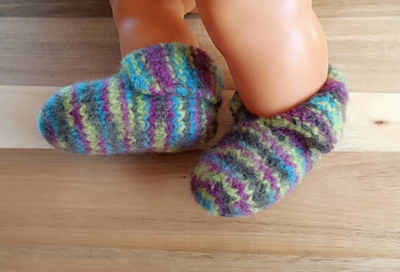 Filzschuhe „Multicolor" - Handgefertigte Hausschuhe Aus 100 % Schurwolle von Wollherzchen