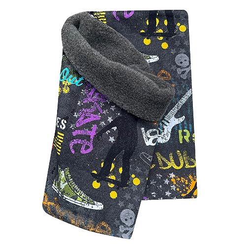 Wollhuhn Öko Mädchen/Jungen/Kinder Warmer Schlupfschal/Halstuch Innen Fleece Gefüttert Viele Motive Winter Übergangszeiten (aus Öko-Stoffen) 20220523 (Cool Stuff Dunkelgrau/Anthrazit) Wollhuhn Öko Mädchen/Jungen/Kinder Warmer Schlupfschal/Halstuch Innen Fleece Gefüttert Viele Motive Winter Übergangszeiten (aus Öko-Stoffen) 20220523 (Cool Stuff Dunkelgrau/Anthrazit) von Wollhuhn