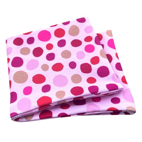 Wollhuhn ÖKO Mädchen/Damen/Buben Cooles Elastisches Stirnband/Haarband Bequem Jersey Baumwolle Viele Motive 21215155 (Punkte/Dots Rosa) von Wollhuhn