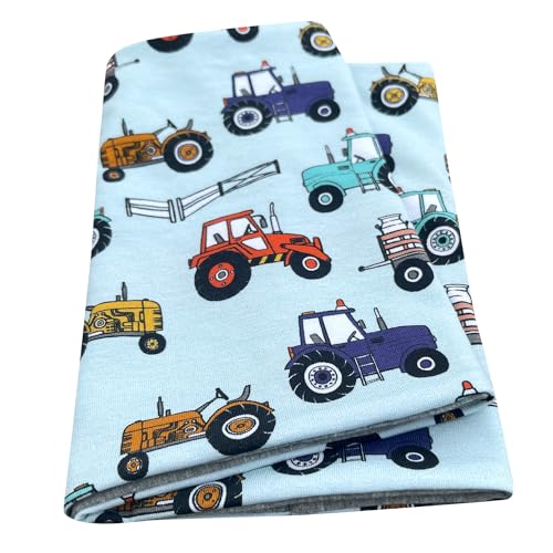 Wollhuhn Öko Jungen/Mädchen Leichter Lockerer Schlupfschal/Halstuch/Loop Baumwolle Jersey Übergangszeiten/Sommer 20220201 (Trecker Mint) von Wollhuhn