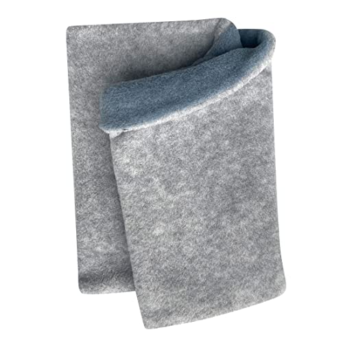 Wollhuhn Warmer Jungen/Mädchen UNSER WÄRMSTER Winter Loop/Schlauchschal/Schlupfschal Zwei Lagen Fleece Zum Wenden (Hellgrau/Rauchblau) von Wollhuhn