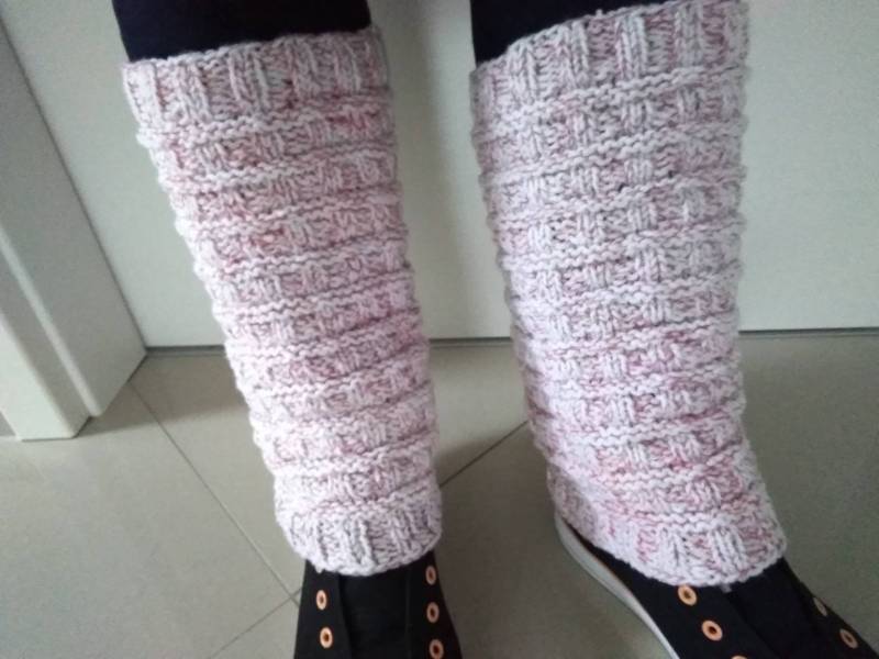 Beinstulpen, Erwachsene, Walkstulpen, Stiefelsocken Wollig, Wadenwärmer, Größe L, Winterstulpen, Warm, Bunt, Strickstulpen von WolligesvonKonni