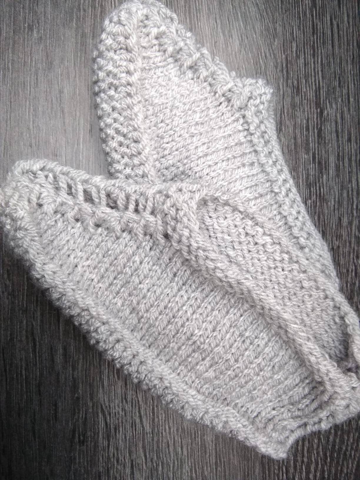 Haussocken, Damen, Mädchen, Hausschuhe Gestrickt, Größe 37, Strickschuhe, Hüttenschuhe, Kuschelsocken, Füßlinge, Warm, Bequem, Grau, Gammlos von WolligesvonKonni