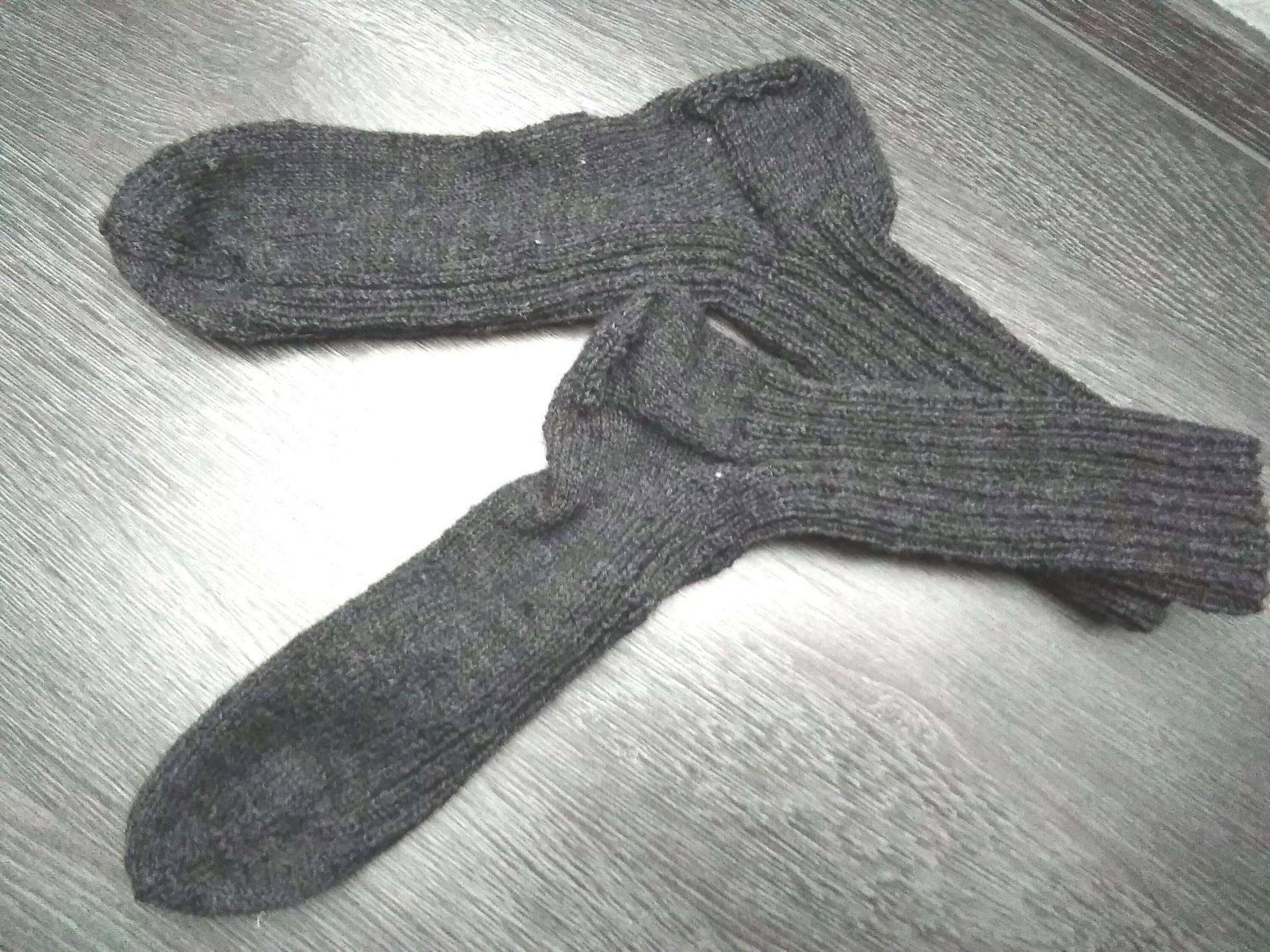 strickstrümpfe, Erwachsene, Gr.42-43, Schurwolle, Polyacryl, Wollsocken, Bündchenmuster, Handgestrickt, Warm, Für Allergiker von WolligesvonKonni