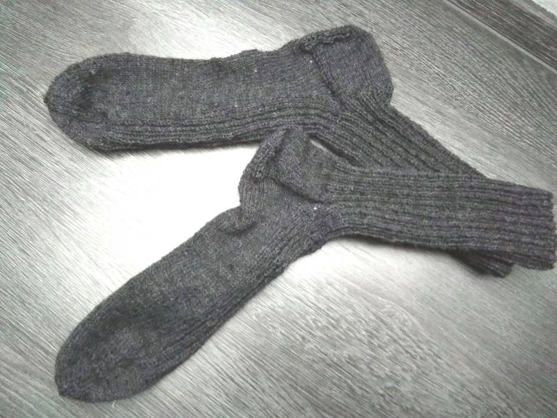 strickstrümpfe, Erwachsene, Gr.42-43, Schurwolle, Polyacryl, Wollsocken, Bündchenmuster, Handgestrickt, Warm, Für Allergiker von WolligesvonKonni