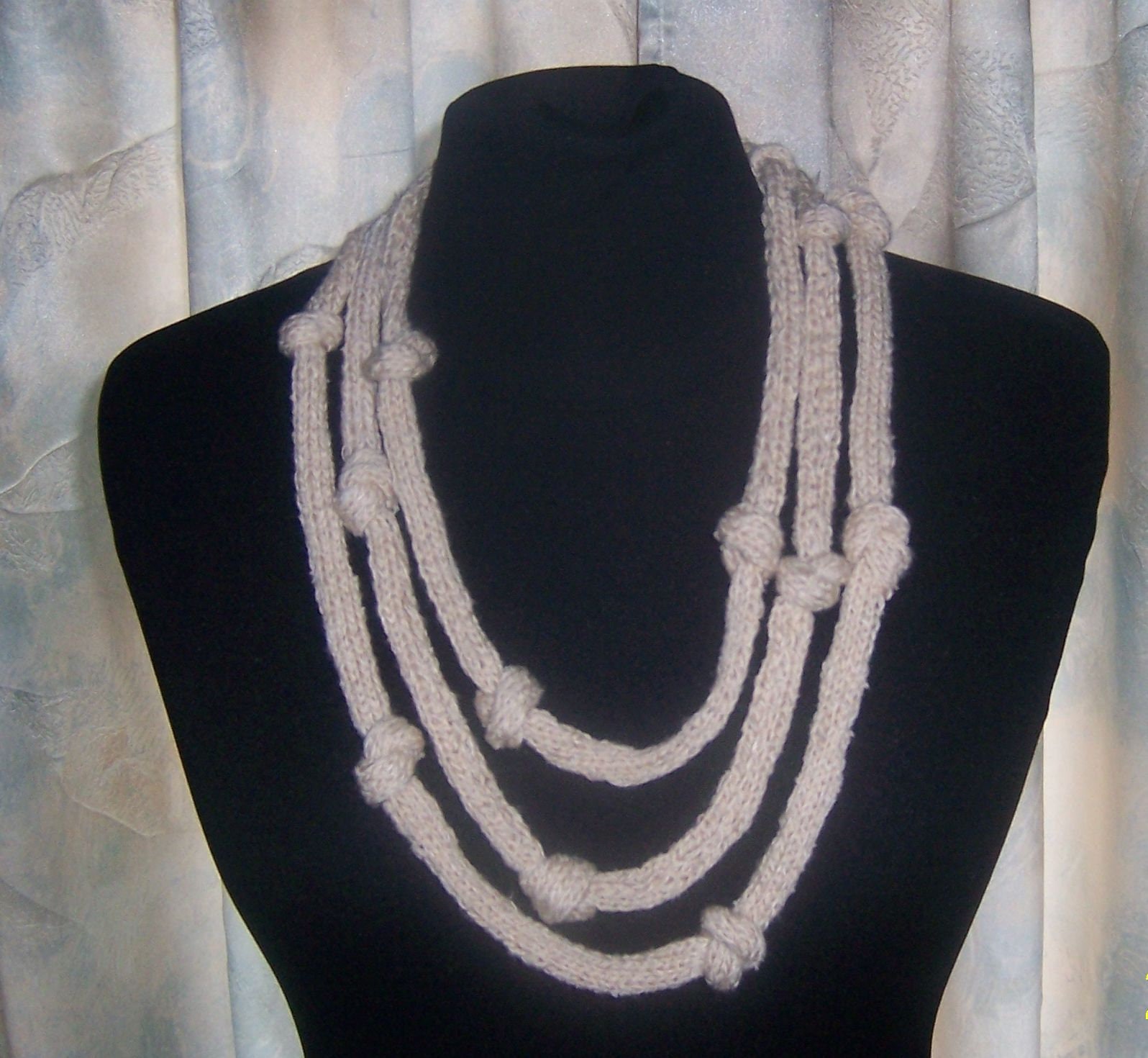 Kette, Gestrickt, Textiler Schmuck von Wollkreation
