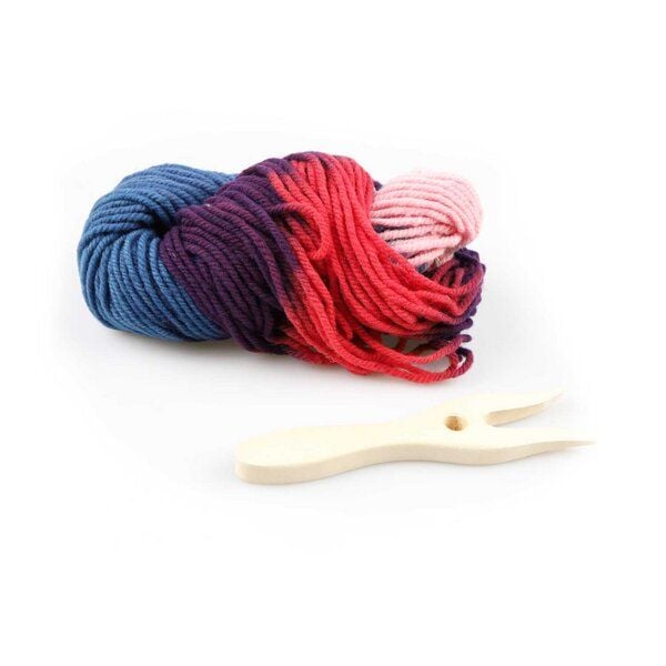 Wollmanufaktur Filges Strickgabel mit Wolle von Wollmanufaktur Filges