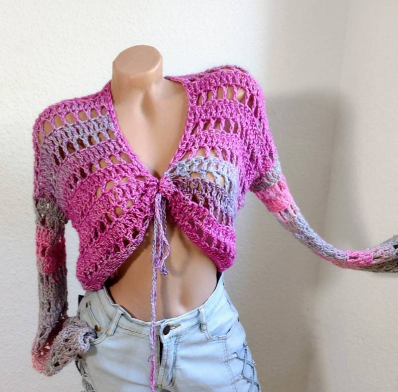 Bauchfreies Top, Sommerjacke, Langarm Top Bauchfreies Top, Sommerjacke, Langarm Top von Wollzeug