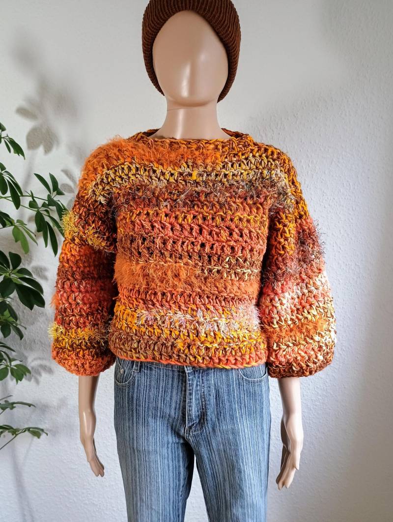 Damenpullover, Kurzpullover, Grobstrick, Bunter Pullover Damenpullover, Kurzpullover, Grobstrick, Bunter Pullover von Wollzeug