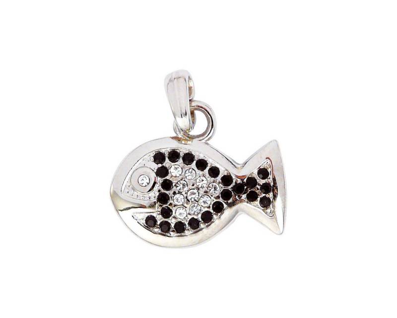 Wolters Runder Anhänger Schmuckanhänger Fisch, schwarz, für ein wirkungsvolles Outfit! von Wolters