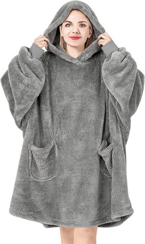 Woltu Hoodie (1-tlg) Decke mit Ärmeln und Kapuze Kuscheldecke flauschig von Woltu