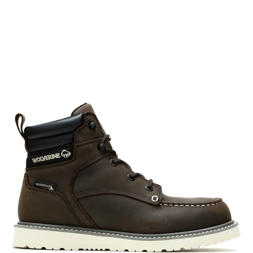 WOLVERINE Herren Trade Wedge Waterproof Steel Toe 15,2 cm Konstruktionsstiefel, Dunkelbraun, 40.5 EU X-Wide von Wolverine