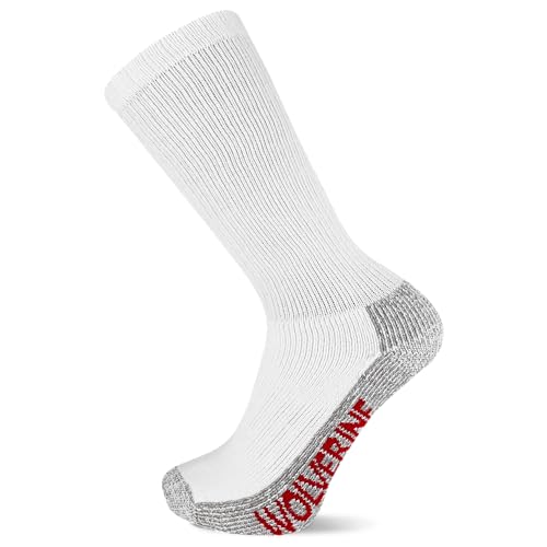 Wolverine Herren Socken aus Baumwoll-Mischgewebe, 2 Stück - Weiß - von Wolverine