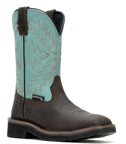 Wolverine Rancher Arrow Damen Gummistiefel, wasserdicht, Stell Toe, Aqua, 7.5 Wide von Wolverine