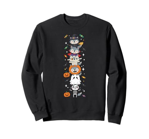 Lustiger Wolf Hexe Vampir Geist Halloween Kinder Herren Damen Sweatshirt Lustiger Wolf Hexe Vampir Geist Halloween Kinder Herren Damen Sweatshirt von Wolves Lovers Halloween Skeleton Mummy Outfits