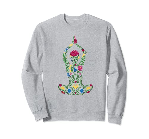 Yoga-Mädchen, Blumen, Meditation, modisch Sweatshirt Yoga-Mädchen, Blumen, Meditation, modisch Sweatshirt von Woman Girl Yoga Meditation Fashion