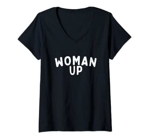 Damen Woman Up T-Shirt Damen Feministin T-Shirt mit V-Ausschnitt Damen Woman Up T-Shirt Damen Feministin T-Shirt mit V-Ausschnitt von Woman Up Female Strength Anti Sexist Girl Power