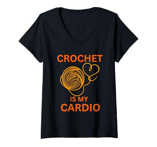 Damen Lustiges Häkeldesign für Männer und Frauen T-Shirt mit V-Ausschnitt Damen Lustiges Häkeldesign für Männer und Frauen T-Shirt mit V-Ausschnitt von Woman crochet lovers