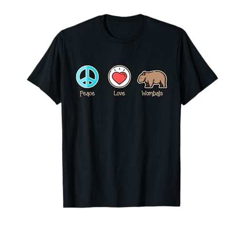 Frieden Liebe Wombat T-Shirt - Peacezeichen Shirts T-Shirt Frieden Liebe Wombat T-Shirt - Peacezeichen Shirts T-Shirt von Wombat Känguru Australien Shirts