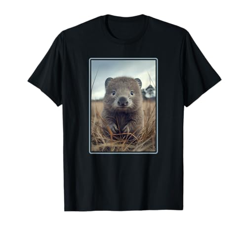 Wombats Wombat T-Shirt - Wombats Wombat Tier Shop - Kinder - Unisex - Cartoon - Schwarz - S - Kurzarm - T-Shirt von Wombats Wombat Tier Shop