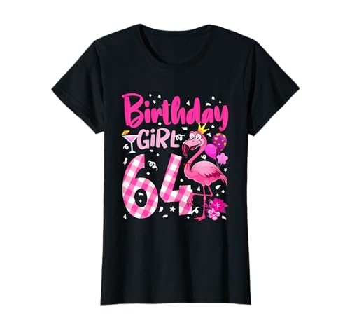 Geburtstag Mädchen 64 Jahre alt Niedlicher Flamingo 64. Geburtstag Geschenke T-Shirt Geburtstag Mädchen 64 Jahre alt Niedlicher Flamingo 64. Geburtstag Geschenke T-Shirt von Women Birthday Gifts