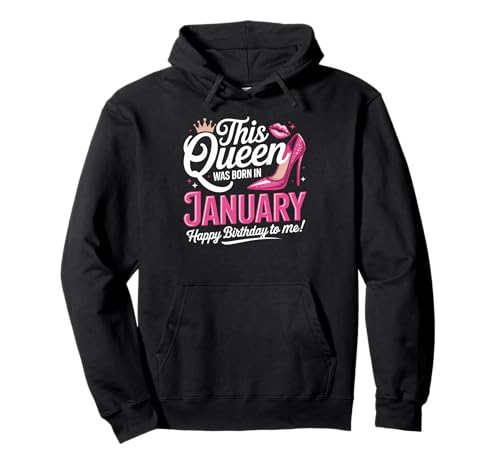 Januar Birthday Queen Damen Rosa Schuh Pullover Hoodie Januar Birthday Queen Damen Rosa Schuh Pullover Hoodie von Women Born in January Birthday Present
