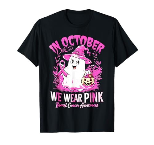 Brustkrebs Frauen Halloween im Oktober tragen wir rosa T-Shirt Brustkrebs Frauen Halloween im Oktober tragen wir rosa T-Shirt von Women Halloween In October We Wear Pink sar