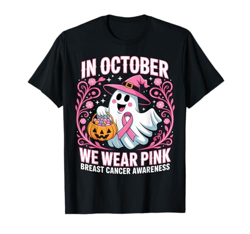 Brustkrebs Frauen Halloween im Oktober tragen wir rosa T-Shirt Brustkrebs Frauen Halloween im Oktober tragen wir rosa T-Shirt von Women Halloween In October We Wear Pink sar
