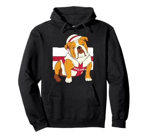 Lustige Englische Bulldogge England-Flagge Herren Englische Flagge Kinder Pullover Hoodie Lustige Englische Bulldogge England-Flagge Herren Englische Flagge Kinder Pullover Hoodie von Women Kid England Rugby Football England Funny Dog