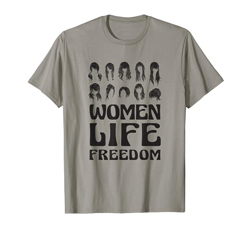 Women Life Freedom, Cute hair at Women of Iran T-Shirt von Women Life Freedom & Femme, Vie Liberté