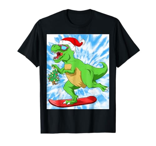 Dinosaurier-Geschenk, Weihnachten, lustig, Weihnachtsmann, Familie, passender Junge und Kinder T-Shirt Dinosaurier-Geschenk, Weihnachten, lustig, Weihnachtsmann, Familie, passender Junge und Kinder T-Shirt von Women Men Cute Family Matching