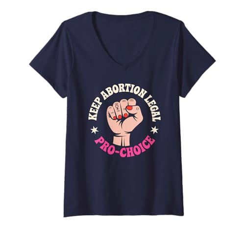 Damen Halten Sie Abtreibung legal Pro-Choice-Feministin T-Shirt mit V-Ausschnitt Damen Halten Sie Abtreibung legal Pro-Choice-Feministin T-Shirt mit V-Ausschnitt von Women Reproductive Rights Advocates