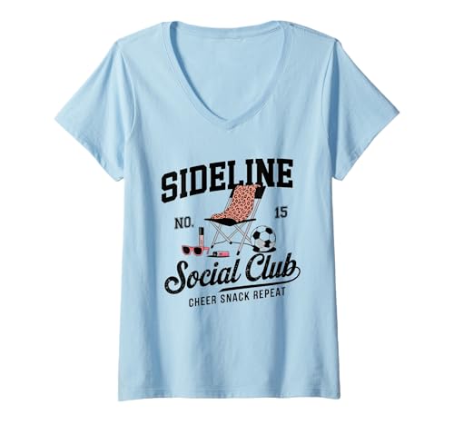 Damen Women Sideline Social Club T -Shirt Soccer Mom Game Day T-Shirt mit V-Ausschnitt Damen Women Sideline Social Club T -Shirt Soccer Mom Game Day T-Shirt mit V-Ausschnitt von Women SideLine Social Club T -Shirt Soccer Mom