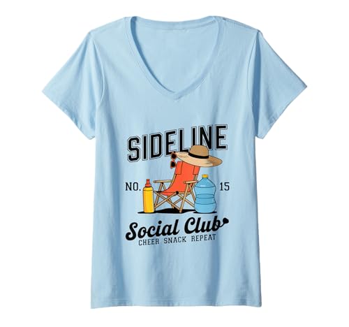 Damen Women Sideline Social Club T -Shirt Soccer Mom Game Day T-Shirt mit V-Ausschnitt Damen Women Sideline Social Club T -Shirt Soccer Mom Game Day T-Shirt mit V-Ausschnitt von Women SideLine Social Club T -Shirt Soccer Mom