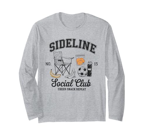 Women Sideline Social Club T -Shirt Soccer Mom Game Day Langarmshirt von Women SideLine Social Club T -Shirt Soccer Mom