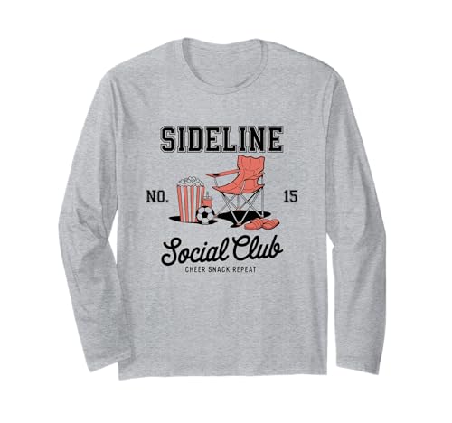 Women Sideline Social Club T -Shirt Soccer Mom Game Day Langarmshirt von Women SideLine Social Club T -Shirt Soccer Mom