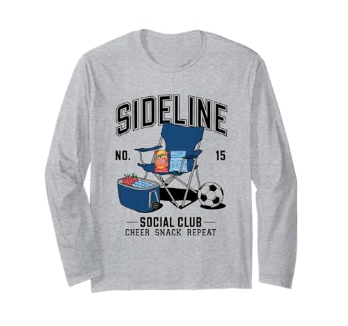 Women Sideline Social Club T -Shirt Soccer Mom Game Day Langarmshirt von Women SideLine Social Club T -Shirt Soccer Mom