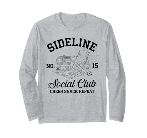 Women Sideline Social Club T -Shirt Soccer Mom Game Day Langarmshirt von Women SideLine Social Club T -Shirt Soccer Mom