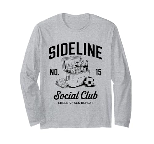 Women Sideline Social Club T -Shirt Soccer Mom Game Day Langarmshirt von Women SideLine Social Club T -Shirt Soccer Mom