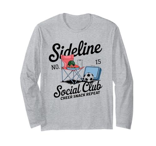 Women Sideline Social Club T -Shirt Soccer Mom Game Day Langarmshirt von Women SideLine Social Club T -Shirt Soccer Mom