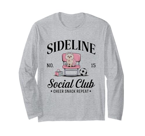 Women Sideline Social Club T -Shirt Soccer Mom Game Day Langarmshirt von Women SideLine Social Club T -Shirt Soccer Mom