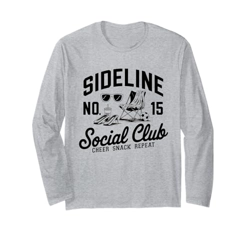 Women Sideline Social Club T -Shirt Soccer Mom Game Day Langarmshirt von Women SideLine Social Club T -Shirt Soccer Mom