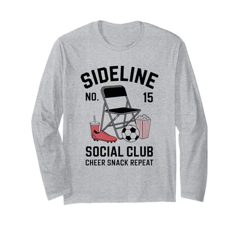 Women Sideline Social Club T -Shirt Soccer Mom Game Day Langarmshirt von Women SideLine Social Club T -Shirt Soccer Mom