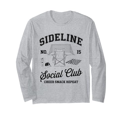 Women Sideline Social Club T -Shirt Soccer Mom Game Day Langarmshirt von Women SideLine Social Club T -Shirt Soccer Mom