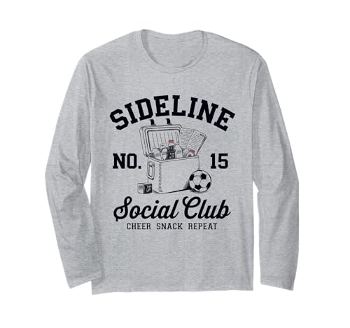 Women Sideline Social Club T -Shirt Soccer Mom Game Day Langarmshirt von Women SideLine Social Club T -Shirt Soccer Mom