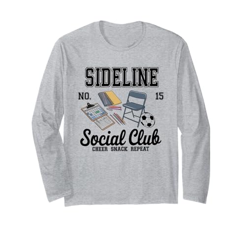 Women Sideline Social Club T -Shirt Soccer Mom Game Day Langarmshirt von Women SideLine Social Club T -Shirt Soccer Mom